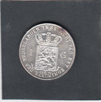 Beschrijving: 1 Gulden WILLEM III 